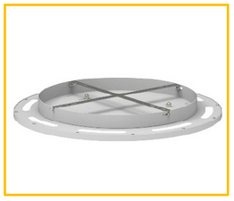 Cyanlite LED round panel light for direct and indirect light surface mounted